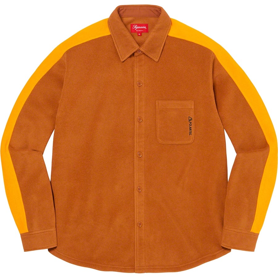 Details on Polartec Shirt Rust from fall winter
                                                    2021 (Price is $138)