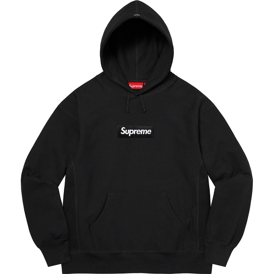 Details on Box Logo Hooded Sweatshirt Black from fall winter 2021 (Price is $168)