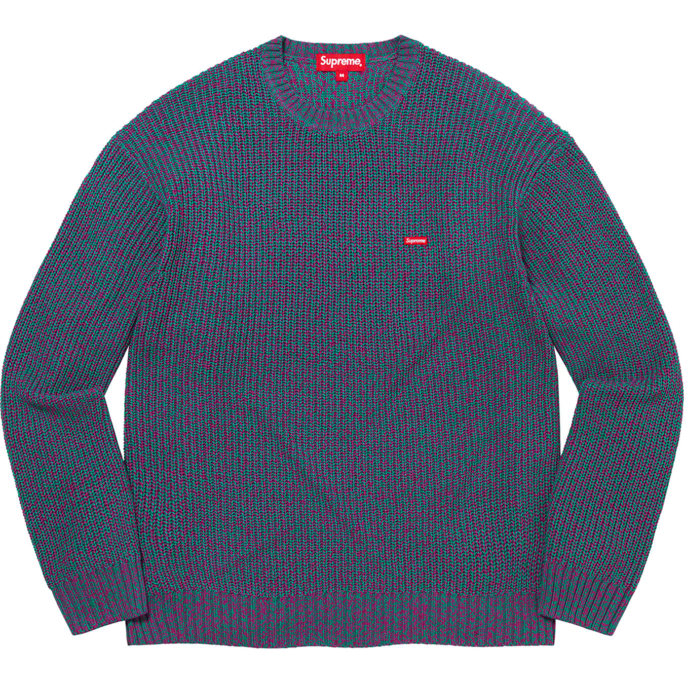 Supreme Melange Rib Knit Sweater L