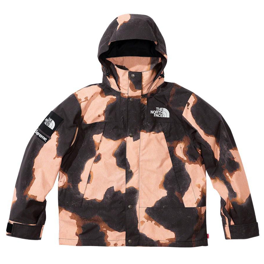 Details on Supreme The North Face Bleached Denim Print Mountain Jacket  from fall winter
                                                    2021 (Price is $388)