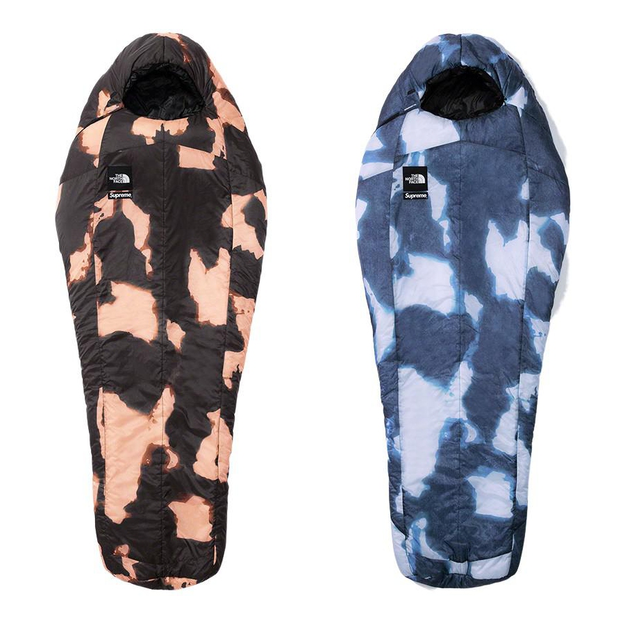 Details on Supreme The North Face Bleached Denim Print Sleeping Bag from fall winter
                                            2021 (Price is $298)