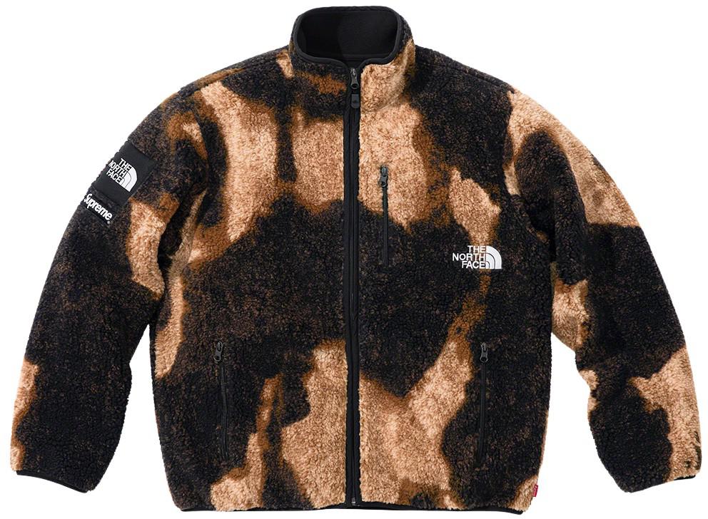 The North Face Bleached Denim Print Fleece Jacket - fall winter 
