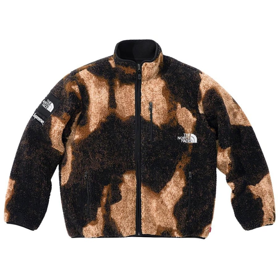 The North Face Bleached Denim Print Fleece Jacket - fall winter