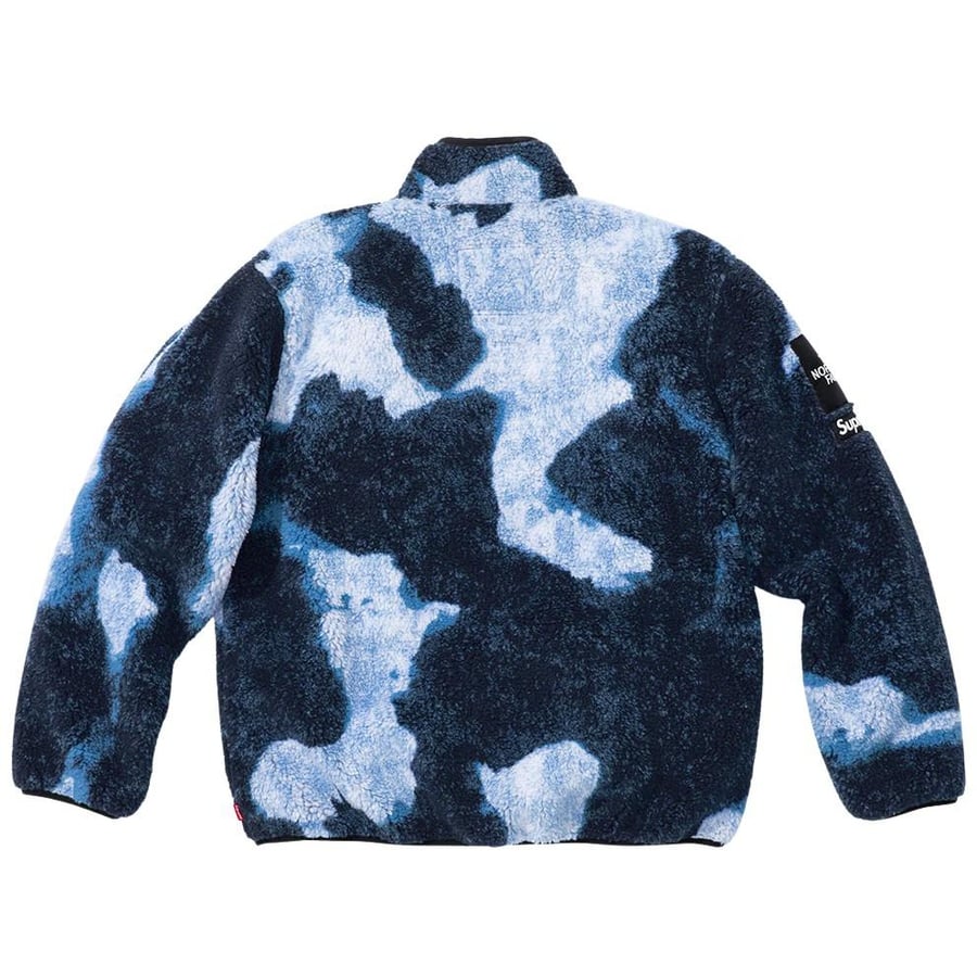 Details on Supreme The North Face Bleached Denim Print Fleece Jacket  from fall winter
                                                    2021 (Price is $298)