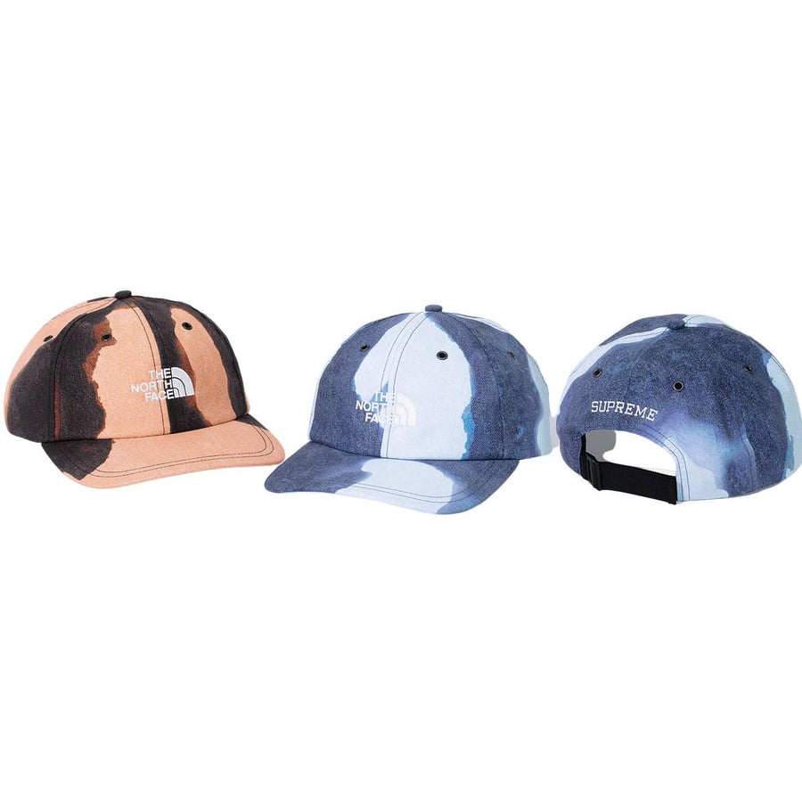 Supreme Supreme The North Face Bleached Denim Print 6-Panel releasing on Week 17 for fall winter 2021