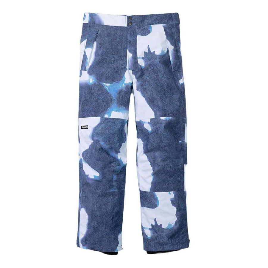 Details on Supreme The North Face Bleached Denim Print Mountain Pant  from fall winter
                                                    2021 (Price is $298)