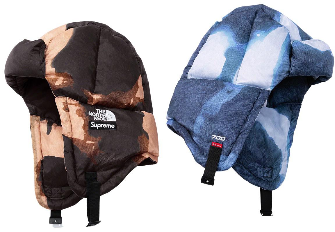 The North Face Bleached Denim Print Nuptse Trooper - fall winter