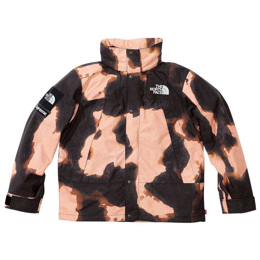 Details on Supreme The North Face Bleached Denim Print Mountain Jacket  from fall winter 2021 (Price is $388)