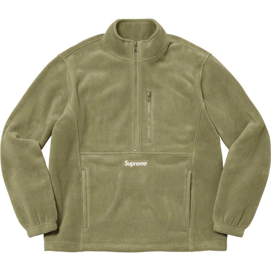 Details on Polartec Half Zip Pullover Light Olive from fall winter
                                                    2021 (Price is $138)