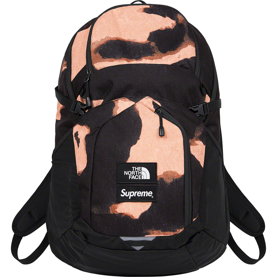 Details on Supreme The North Face Bleached Denim Print Pocono Backpack Black from fall winter 2021 (Price is $148)