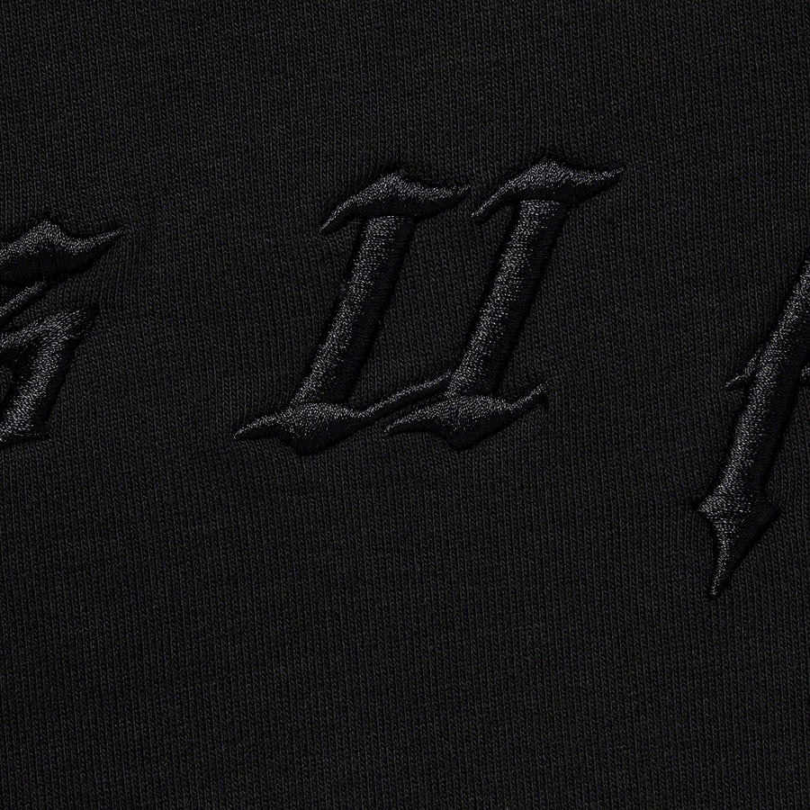 Details on Raised Embroidery Hooded Sweatshirt Black from fall winter
                                                    2021 (Price is $158)