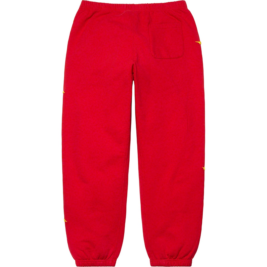 Details on Raised Embroidery Sweatpant Red from fall winter
                                                    2021 (Price is $148)