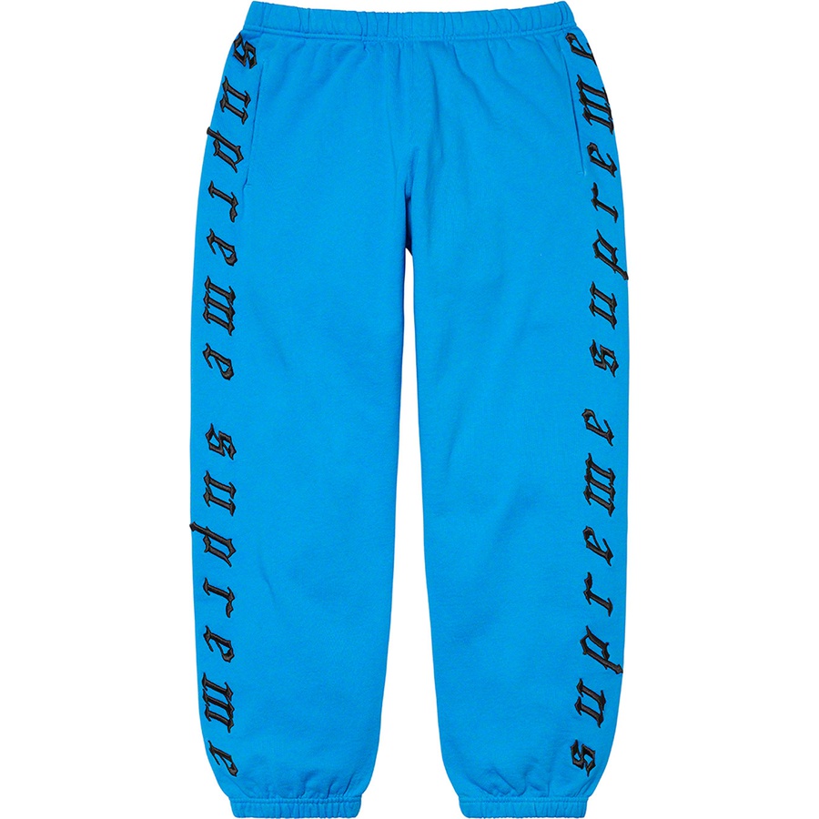 Details on Raised Embroidery Sweatpant Bright Royal from fall winter
                                                    2021 (Price is $148)