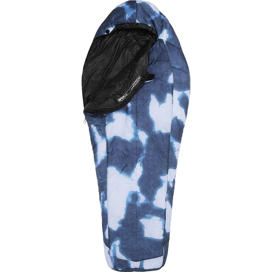 Details on Supreme The North Face Bleached Denim Print Sleeping Bag Indigo from fall winter
                                                    2021 (Price is $298)