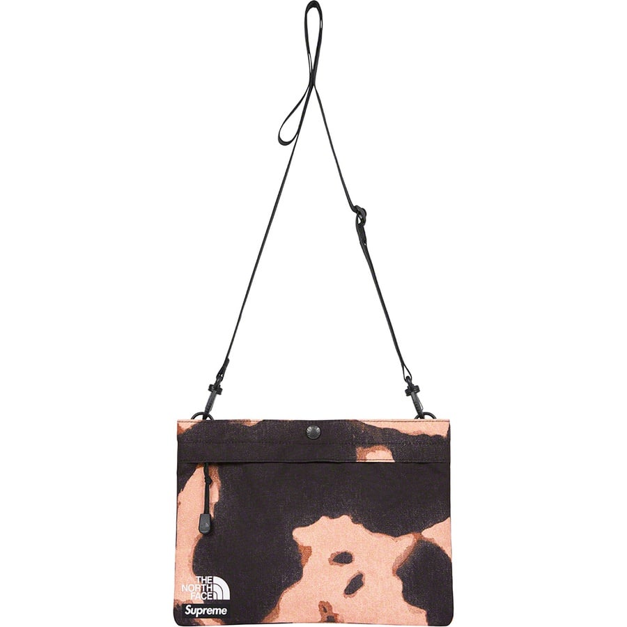 Details on Supreme The North Face Bleached Denim Print Shoulder Bag Black from fall winter
                                                    2021 (Price is $58)