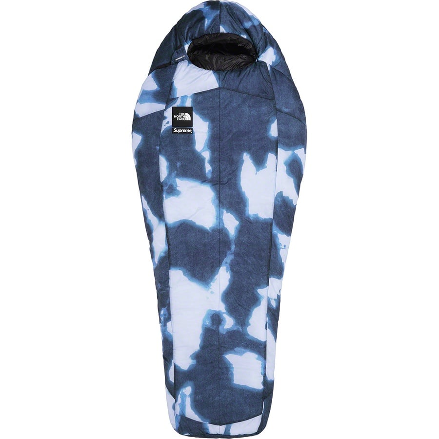 Details on Supreme The North Face Bleached Denim Print Sleeping Bag Indigo from fall winter
                                                    2021 (Price is $298)