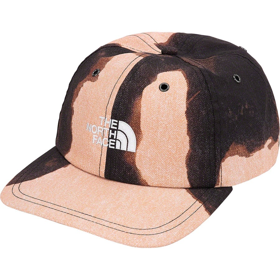 Details on Supreme The North Face Bleached Denim Print 6-Panel Black from fall winter
                                                    2021 (Price is $54)