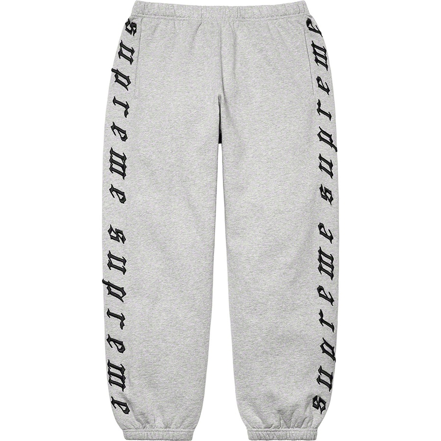 Details on Raised Embroidery Sweatpant Heather Grey from fall winter
                                                    2021 (Price is $148)