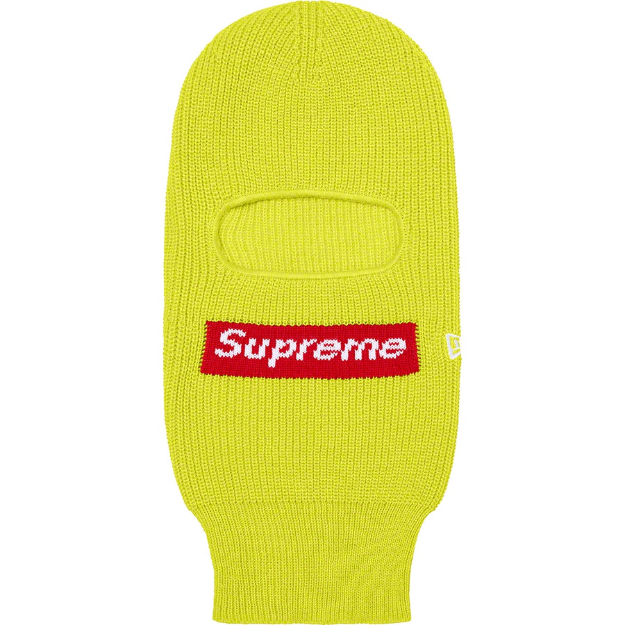 Details on New Era Box Logo Balaclava Lime from fall winter 2021 (Price is $58)