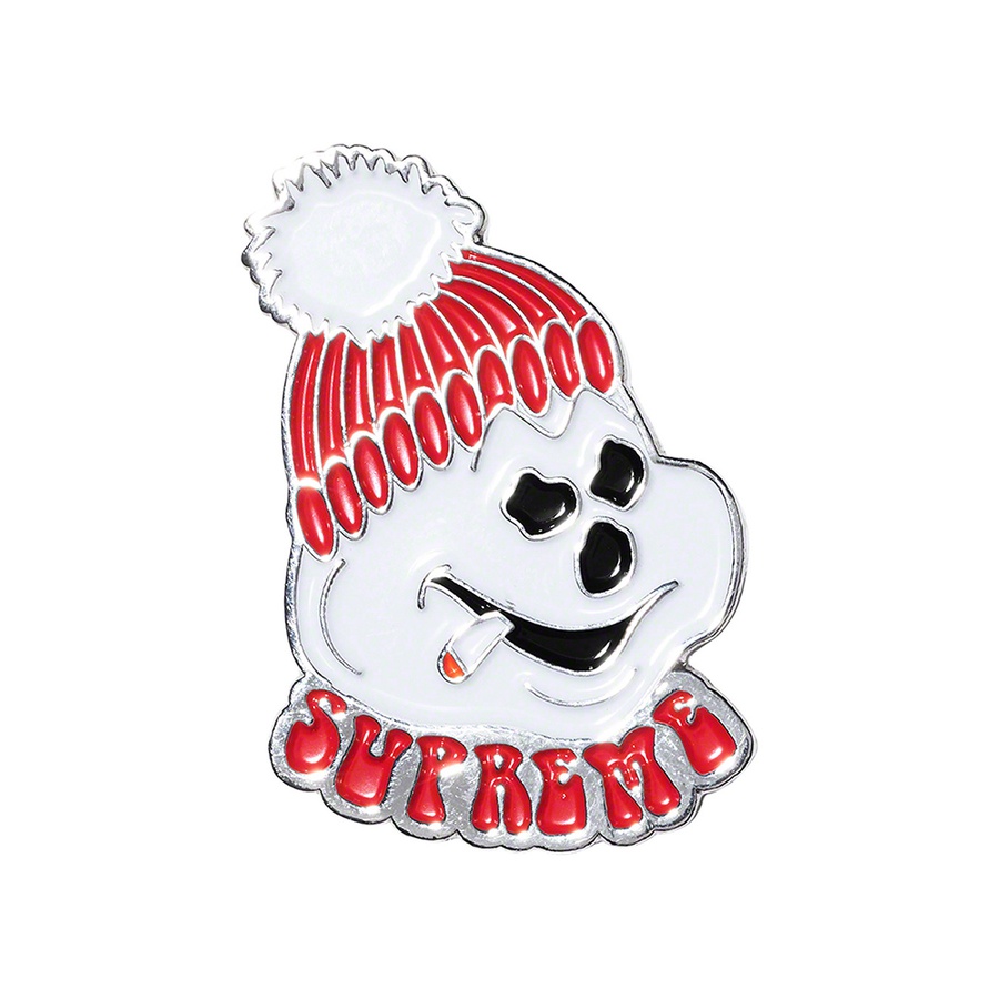 Details on Snowman Pin Red from fall winter 2021 (Price is $8)