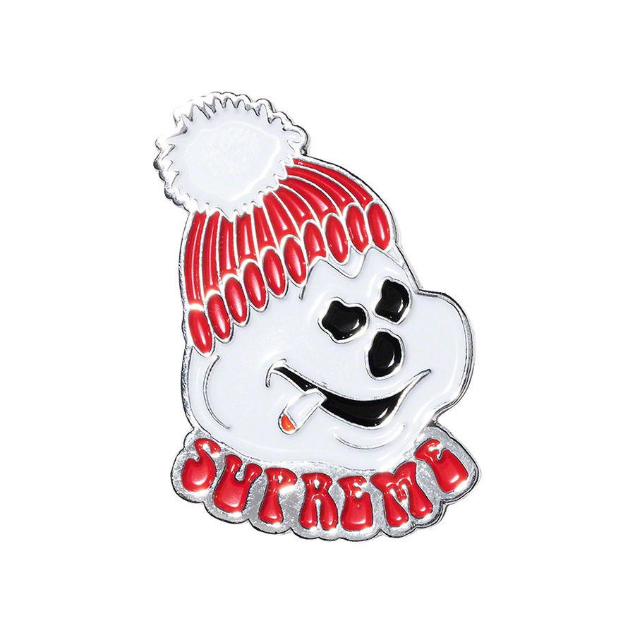 Details on Snowman Pin Red from fall winter
                                                    2021 (Price is $8)