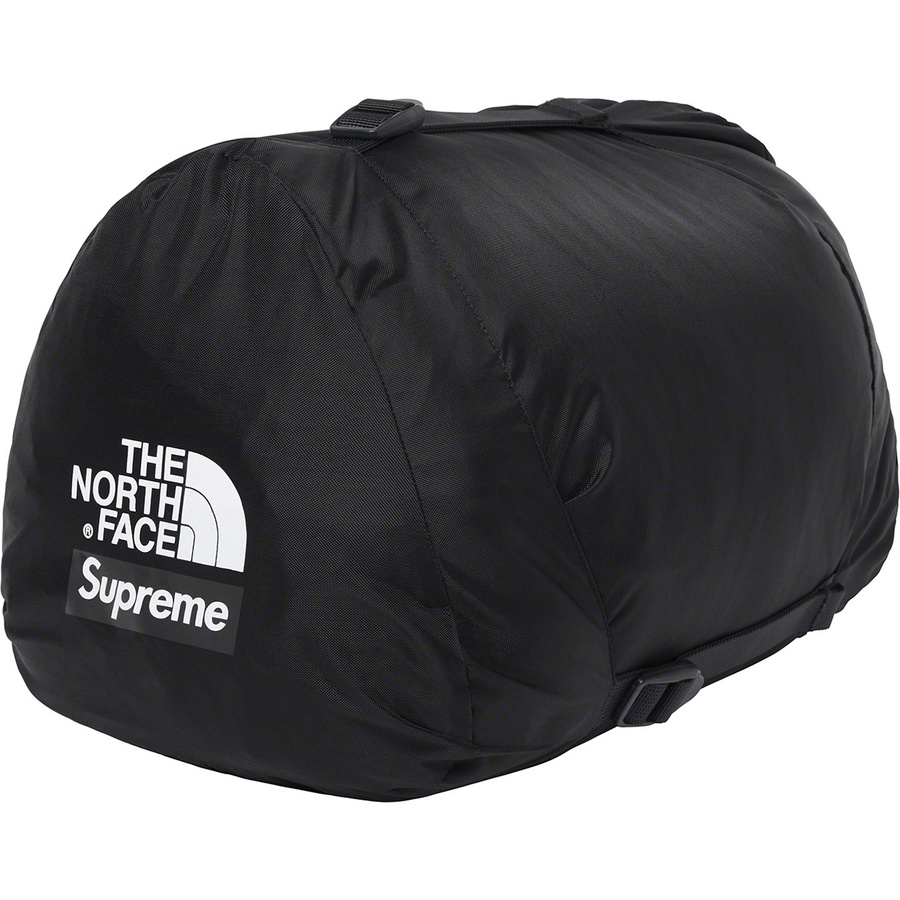 Details on Supreme The North Face Bleached Denim Print Sleeping Bag Indigo from fall winter
                                                    2021 (Price is $298)