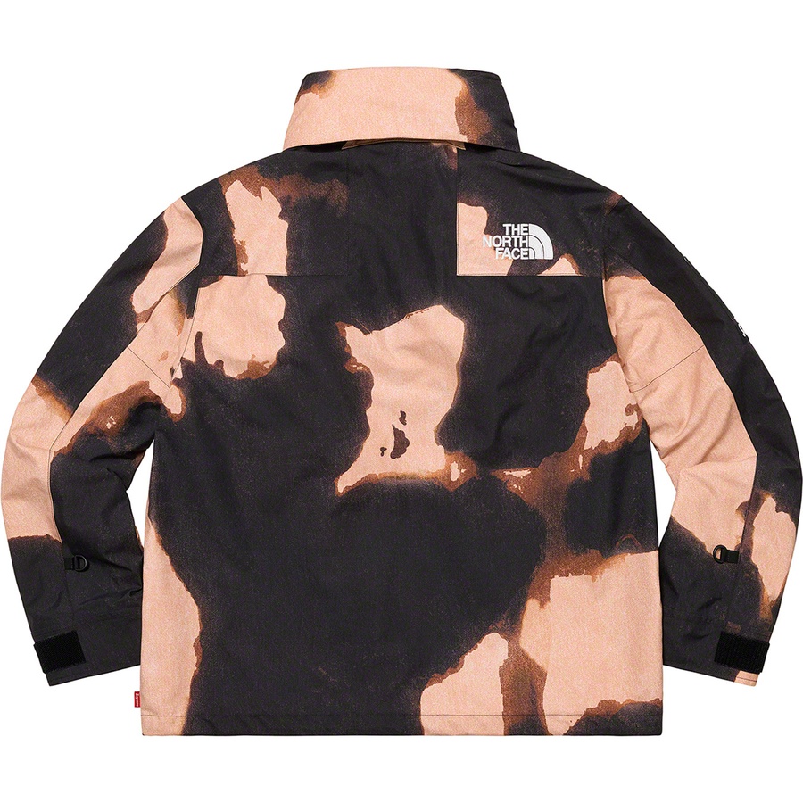 Details on Supreme The North Face Bleached Denim Print Mountain Jacket Black from fall winter
                                                    2021 (Price is $388)