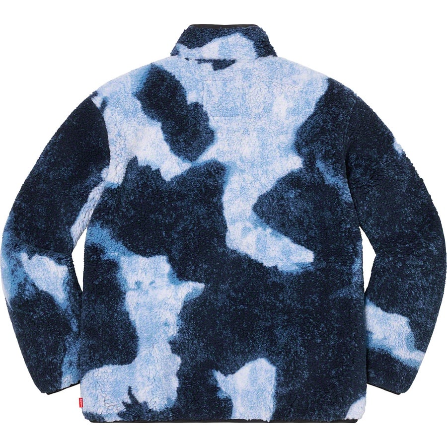 Details on Supreme The North Face Bleached Denim Print Fleece Jacket Indigo from fall winter
                                                    2021 (Price is $298)