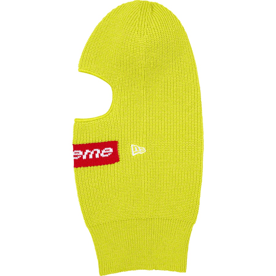 Details on New Era Box Logo Balaclava Lime from fall winter
                                                    2021 (Price is $58)