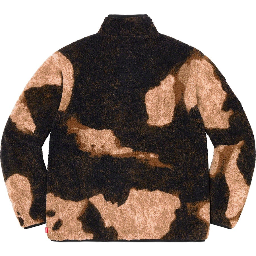 The North Face Bleached Denim Print Fleece Jacket - fall winter