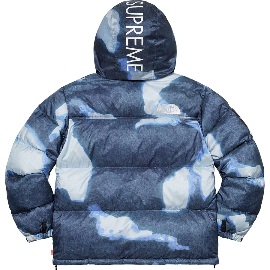 The North Face Bleached Denim Print Nuptse Jacket - fall winter 
