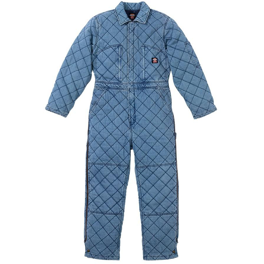 Details on Supreme Dickies Quilted Coverall  from fall winter 2021 (Price is $228)