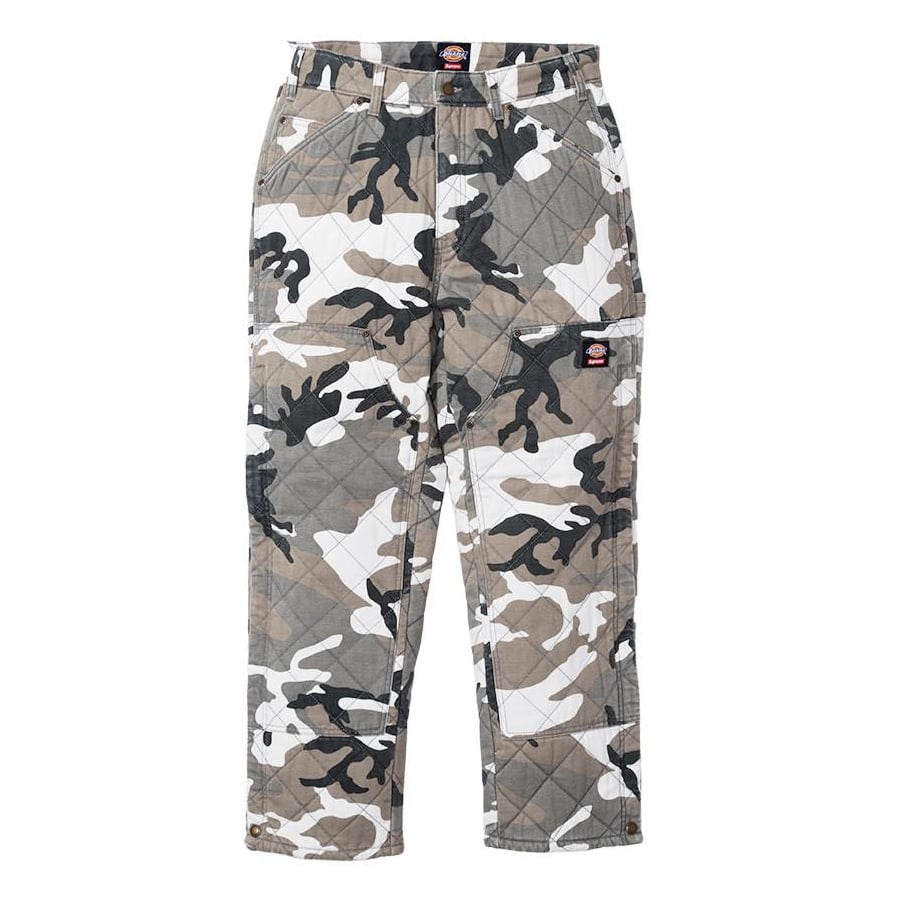 Details on Supreme Dickies Quilted Double Knee Painter Pant  from fall winter
                                                    2021 (Price is $168)