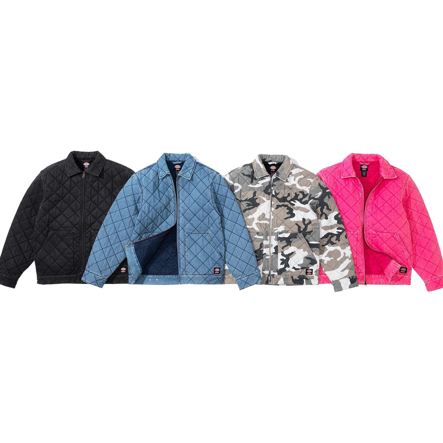 Details on Supreme Dickies Quilted Work Jacket from fall winter
                                            2021 (Price is $168)