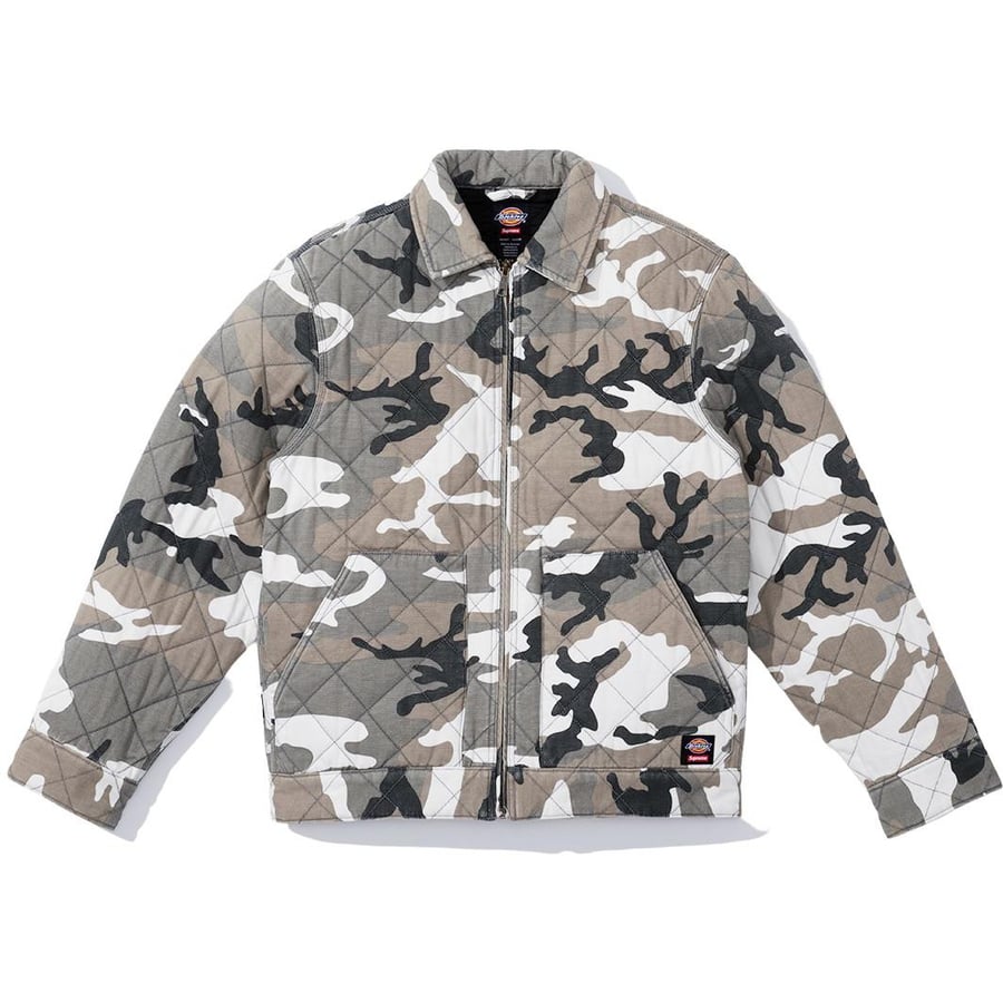 Details on Supreme Dickies Quilted Work Jacket  from fall winter 2021 (Price is $168)