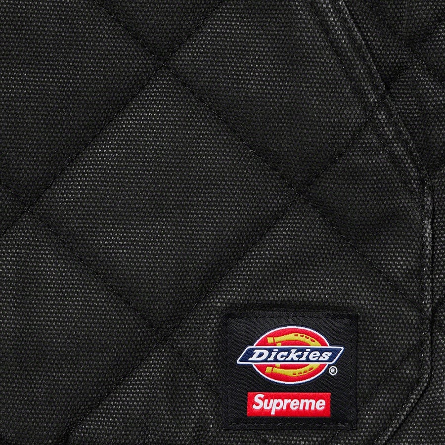 Details on Supreme Dickies Quilted Work Jacket Black from fall winter
                                                    2021 (Price is $168)