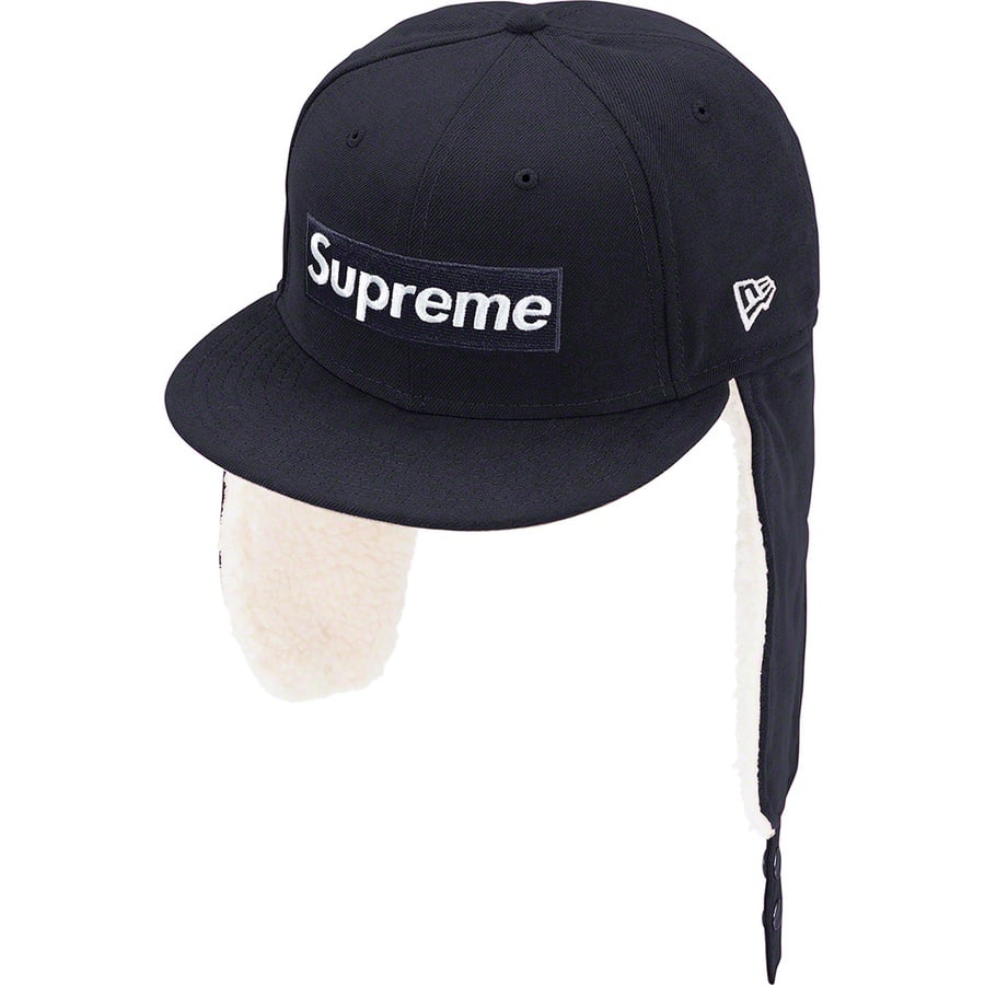 Details on Earflap Box Logo New Era Navy from fall winter
                                                    2021 (Price is $68)