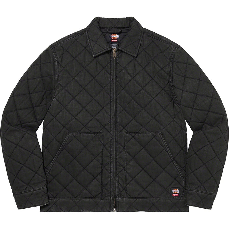 Details on Supreme Dickies Quilted Work Jacket Black from fall winter
                                                    2021 (Price is $168)