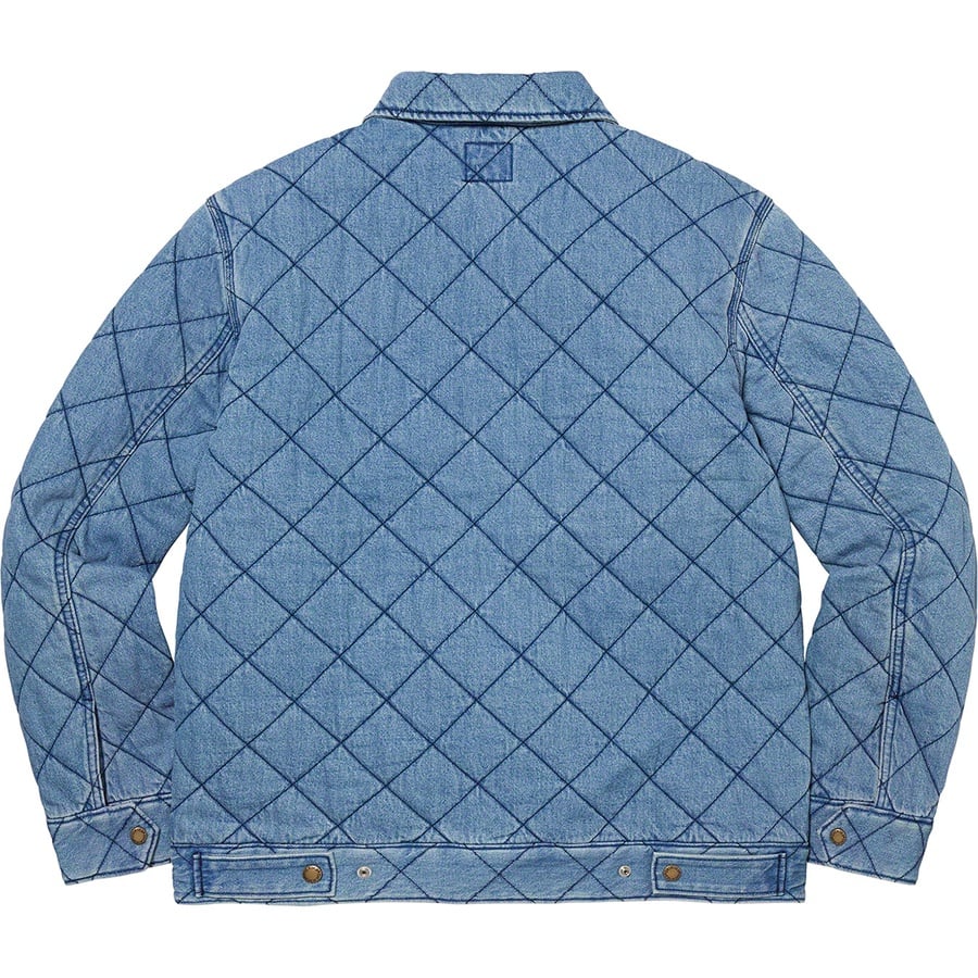 Details on Supreme Dickies Quilted Work Jacket Denim from fall winter
                                                    2021 (Price is $168)