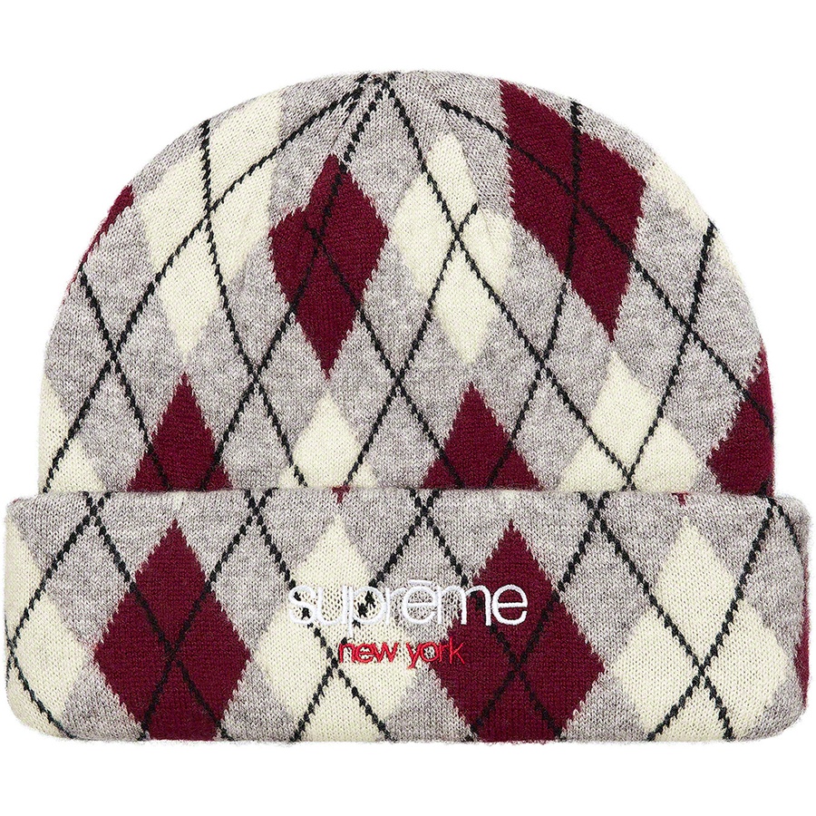 Details on Argyle Cashmere Beanie Grey from fall winter
                                                    2021 (Price is $48)