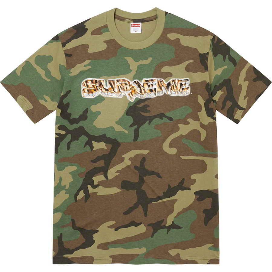 Details on Diamond Tee Woodland Camo from fall winter 2021 (Price is $38)