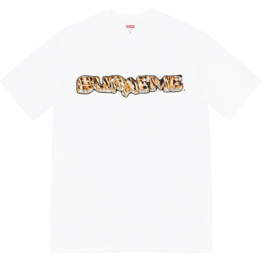 Details on Diamond Tee White from fall winter 2021 (Price is $38)