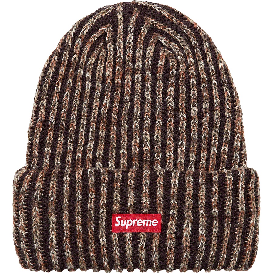 Details on Rainbow Knit Loose Gauge Beanie Dark Brown from fall winter 2021 (Price is $38)