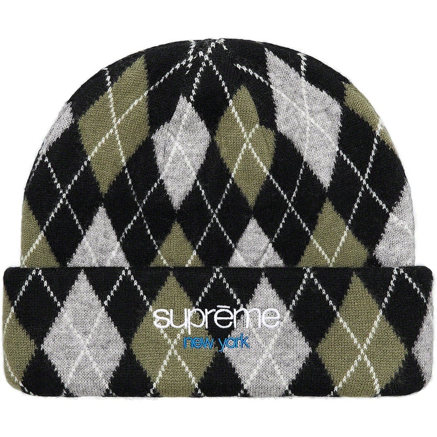 Details on Argyle Cashmere Beanie Black from fall winter 2021 (Price is $48)