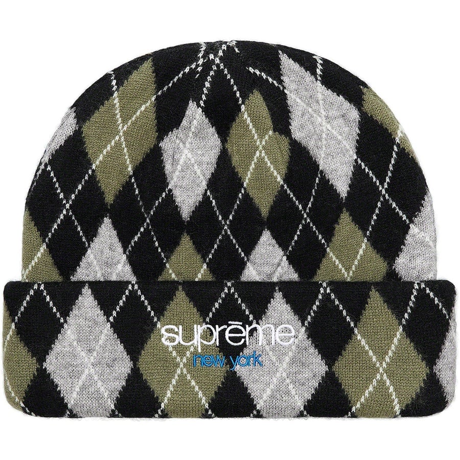 Details on Argyle Cashmere Beanie Black from fall winter
                                                    2021 (Price is $48)