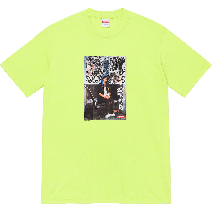 Details on Lady Pink Supreme Tee Neon Green from fall winter
                                                    2021 (Price is $44)