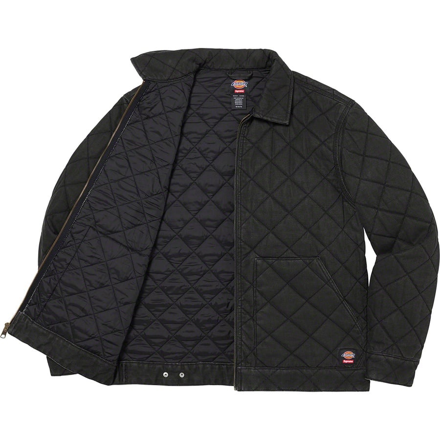 Details on Supreme Dickies Quilted Work Jacket Black from fall winter
                                                    2021 (Price is $168)