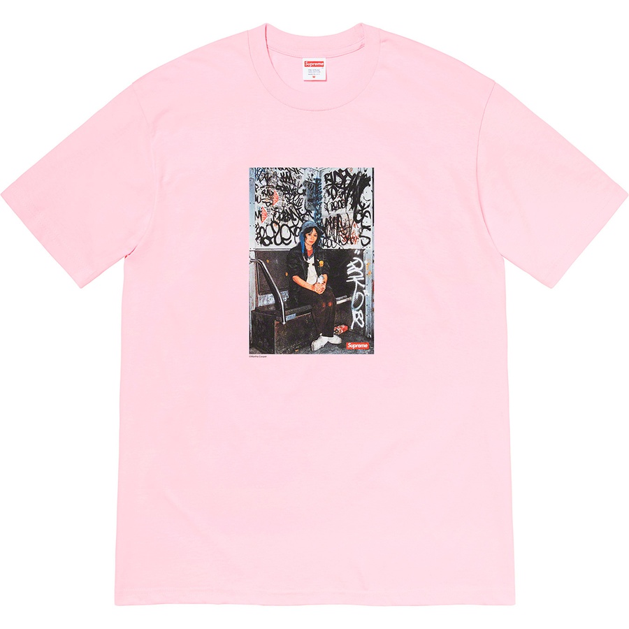 Details on Lady Pink Supreme Tee Light Pink from fall winter 2021 (Price is $44)