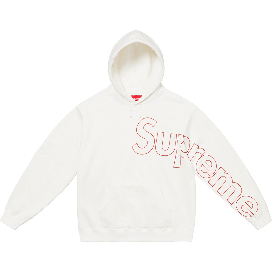 Details on Reflective Hooded Sweatshirt White from fall winter 2021 (Price is $158)