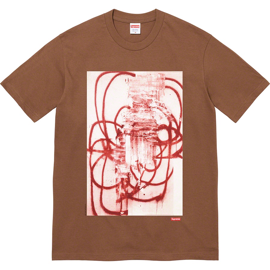 Details on Christopher Wool Supreme 2001 Tee Brown from fall winter
                                                    2021 (Price is $48)